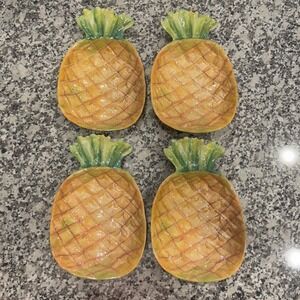 Cynthia Coulter Pineapple Melamine Plates, Set of 4